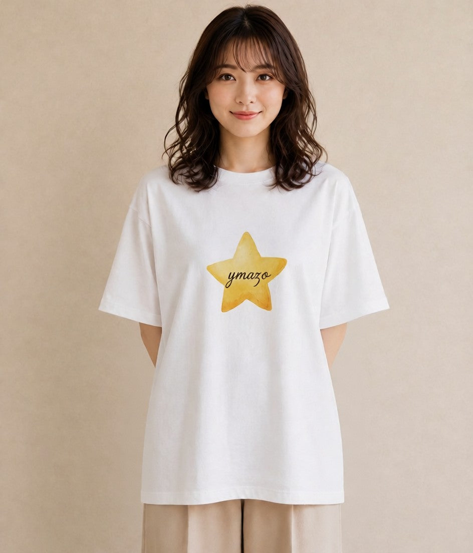 半袖Tシャツ レディース ヒトデ 海の生き物 海 イラスト きれいめカジュアル ミセス 春コーデ 白T