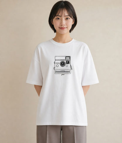 グラフィックTシャツ レディース カメラ フィルムカメラ レトロカメラ イラスト 姉妹 送別ギフト 白T
