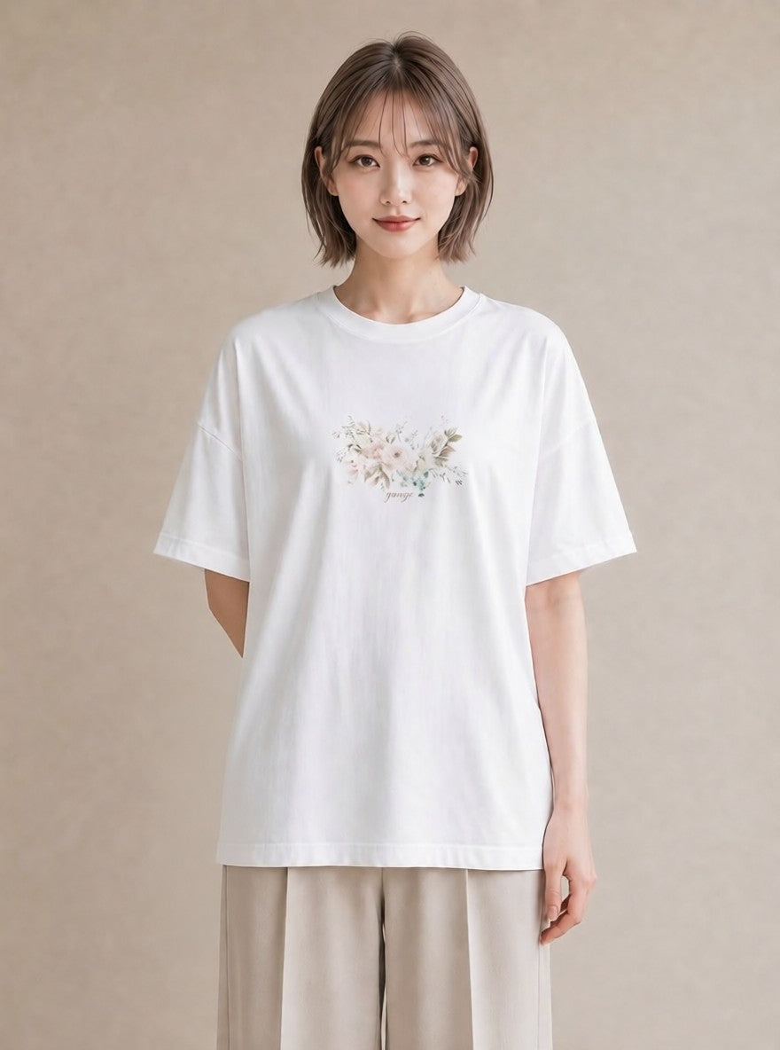 半袖Tシャツ レディース 封蝋 手紙 アンティーク ナチュラル イラスト ガーリー 春コーデ 姉妹 白T