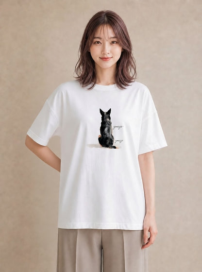 Tシャツ レディース しっぽ 猫 ねこ イラスト ポップ 通学 誕生日プレゼント 白T