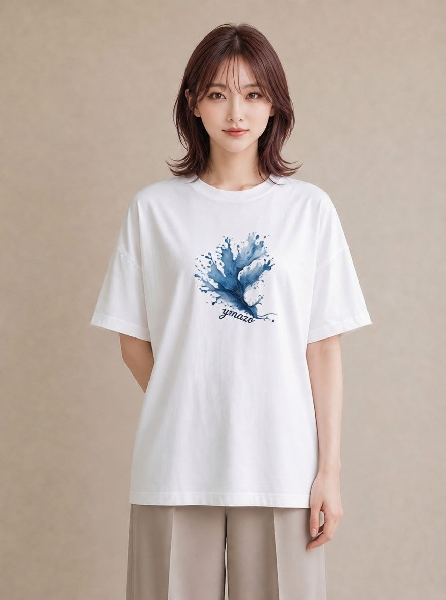 デザインTシャツ レディース 水瓶座 星空 宇宙 イラスト ニュアンス 通勤 在宅 白T
