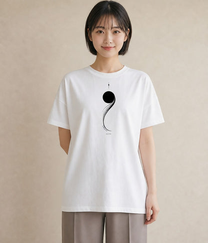 デザインTシャツ レディース 幾何学 ミニマル ジオメトリック イラスト ユニーク 夏コーデ 通学 白T