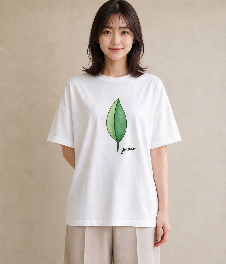 グラフィックTシャツ レディース 扇子 そよ風 ナチュラル アンティーク イラスト ペアコーデ 秋コーデ 白T