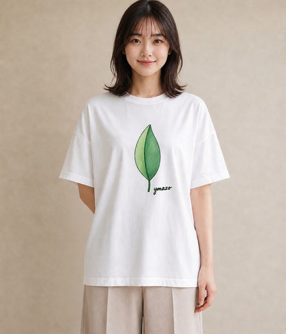グラフィックTシャツ レディース 扇子 そよ風 ナチュラル アンティーク イラスト ペアコーデ 秋コーデ 白T