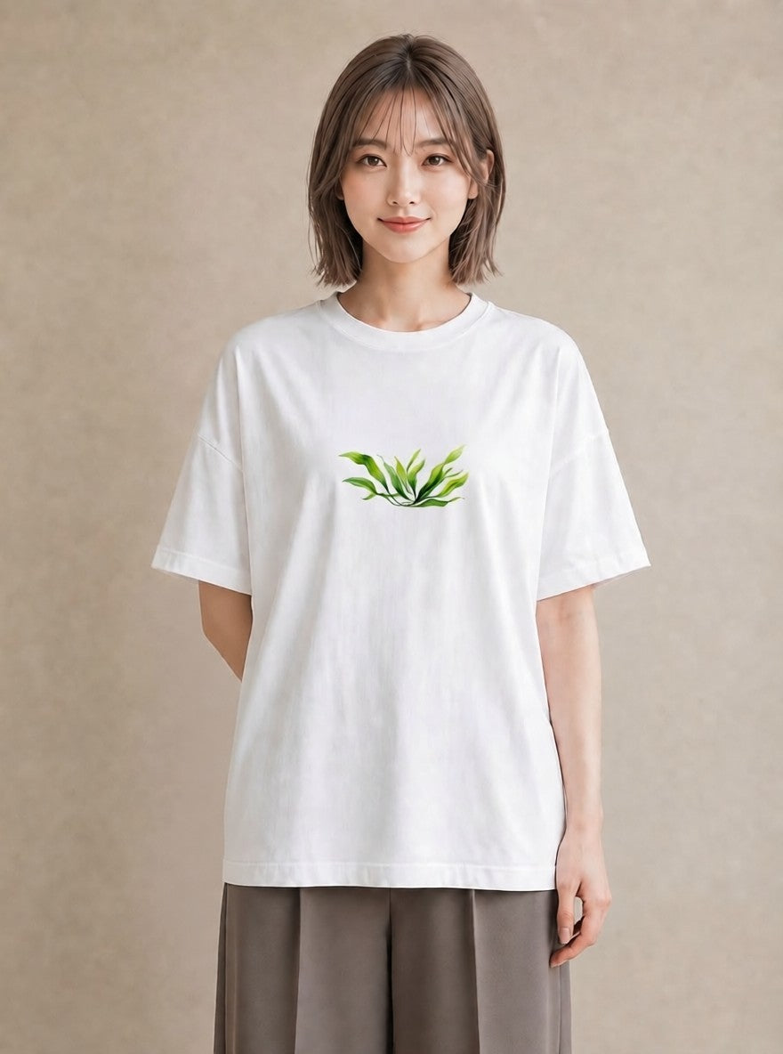 グラフィックTシャツ レディース ハーブ 植物 ボタニカル イラスト ユニーク 友達ギフト 部屋着 白T