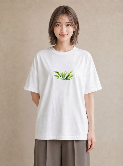 グラフィックTシャツ レディース ハーブ 植物 ボタニカル イラスト ユニーク 友達ギフト 部屋着 白T