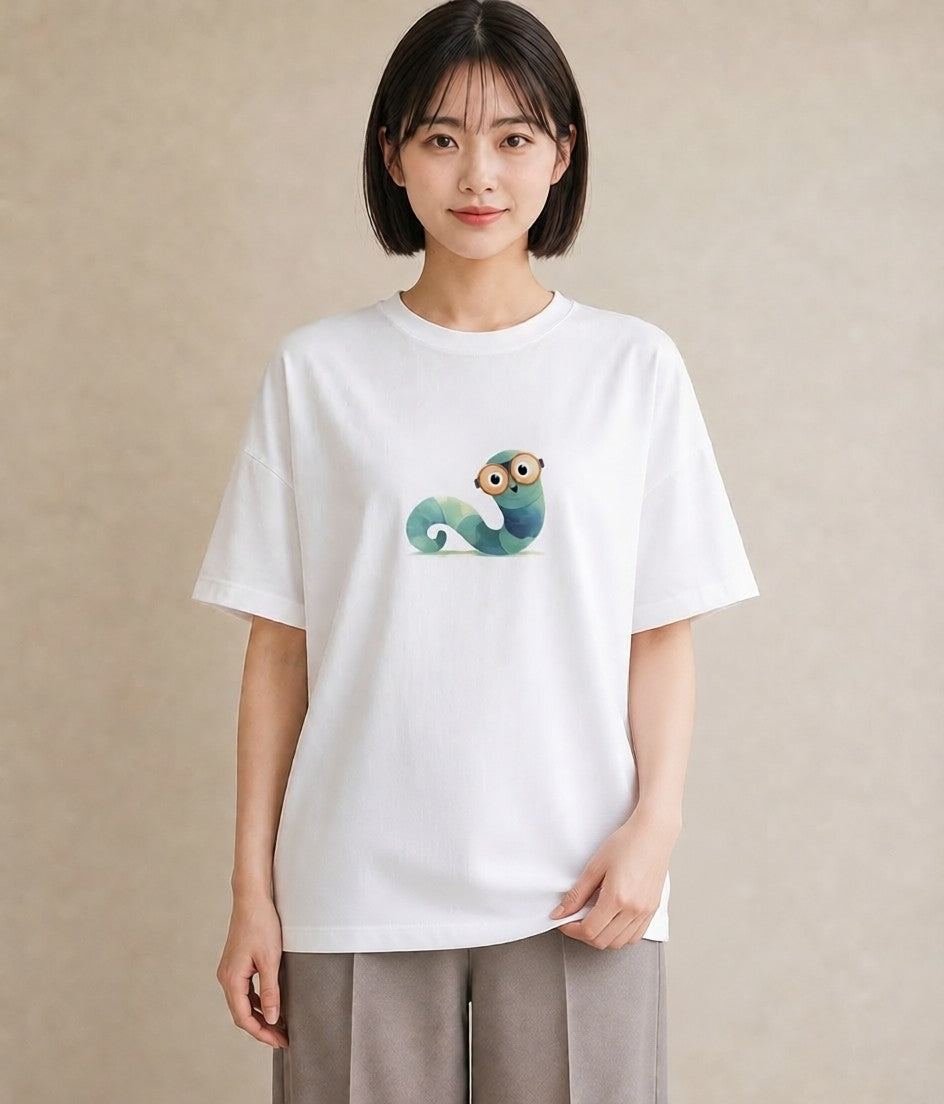 デザインTシャツ レディース チンアナゴ 海の生き物 海 イラスト 旅行コーデ 秋コーデ おしゃれギフト 白T