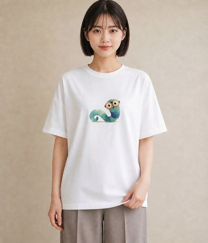 デザインTシャツ レディース チンアナゴ 海の生き物 海 イラスト 旅行コーデ 秋コーデ おしゃれギフト 白T