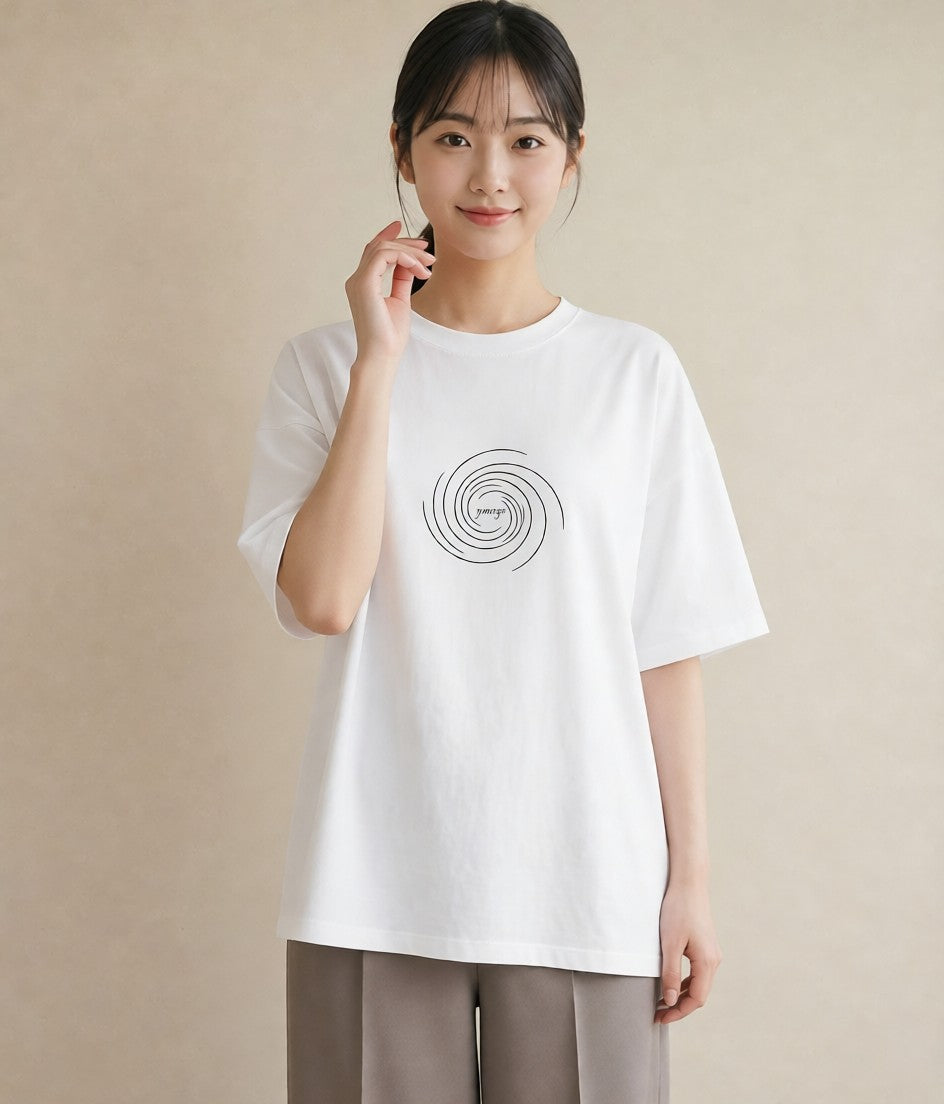 半袖Tシャツ レディース 海 リゾート 夏 イラスト アート風 カフェ巡り 白T