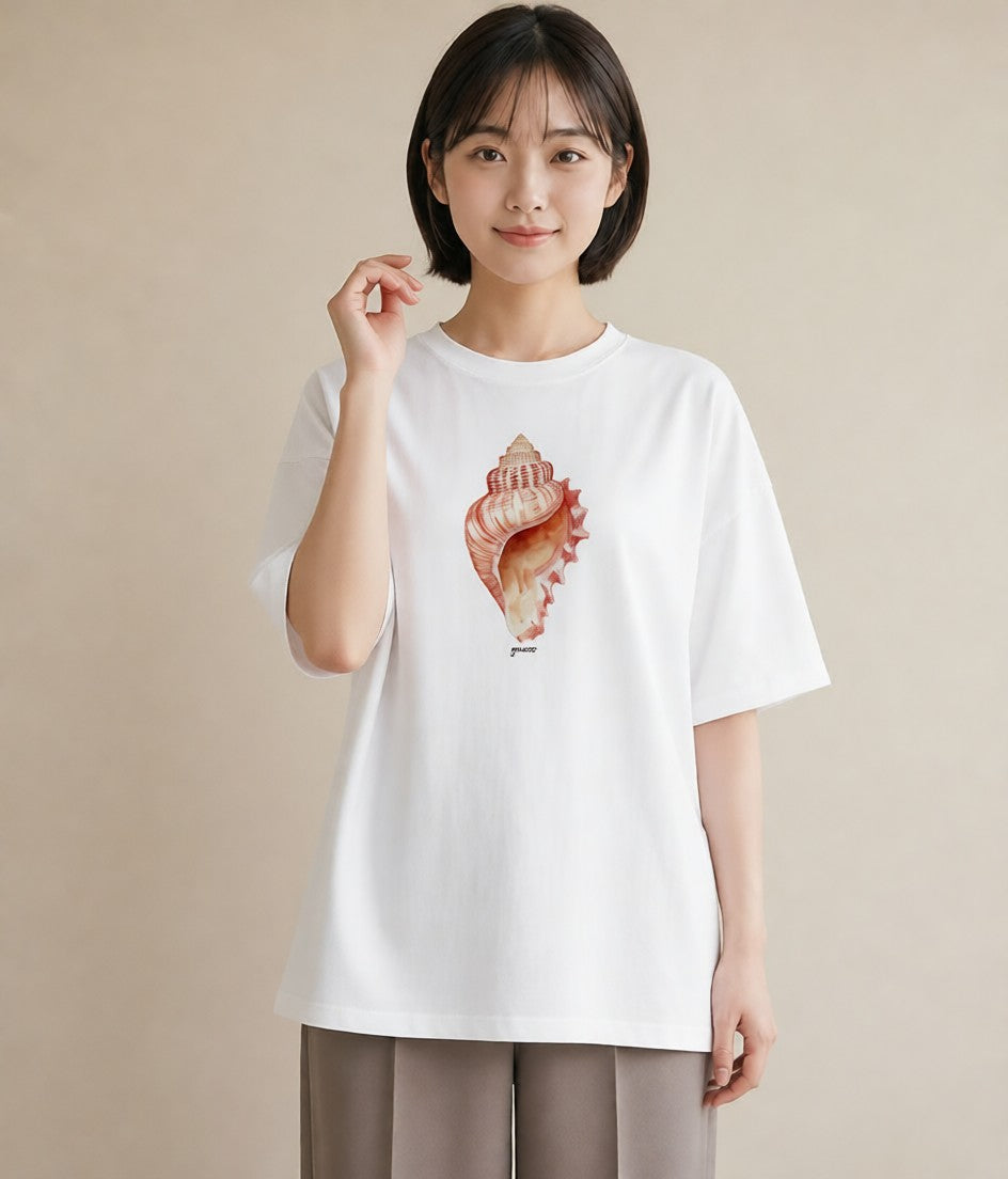 プリントTシャツ レディース かたつむり 昆虫 虫 イラスト ナチュラル 通勤 在宅 白T