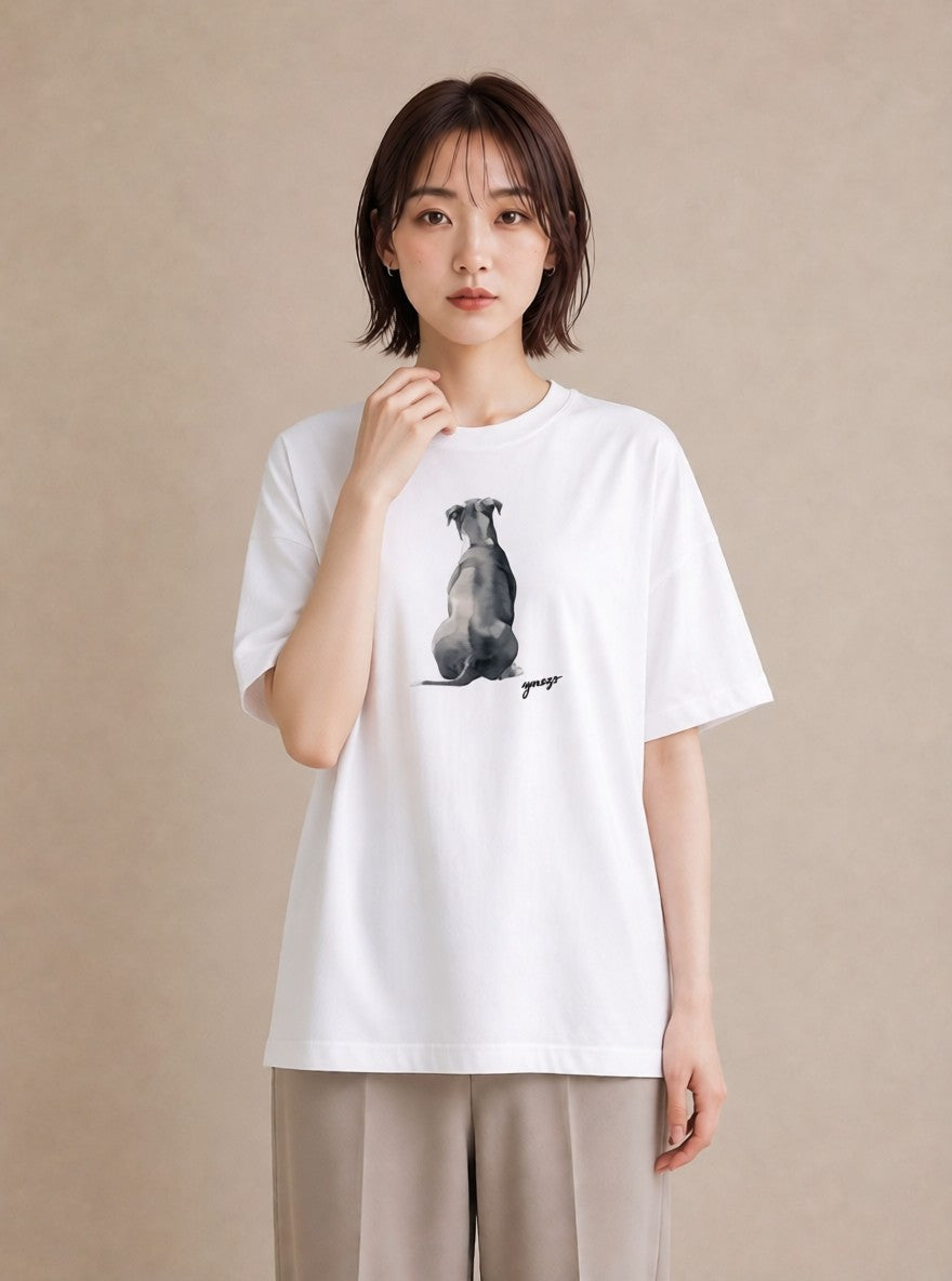 Tシャツ レディース 犬 いぬ イラスト カジュアル 女子会 お揃い 白T