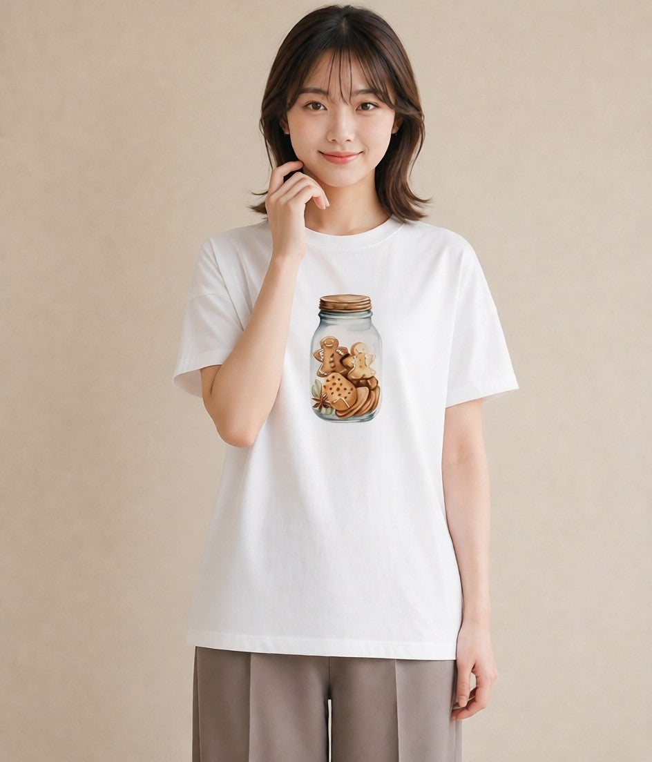 デザインTシャツ レディース あんみつ 食べ物 フード イラスト 可愛い クリスマス 旅行 白T