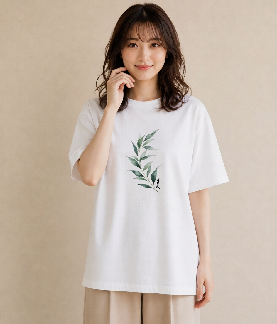 半袖Tシャツ レディース すずらん 花 花柄 イラスト モード ホワイトデー 春服 白T