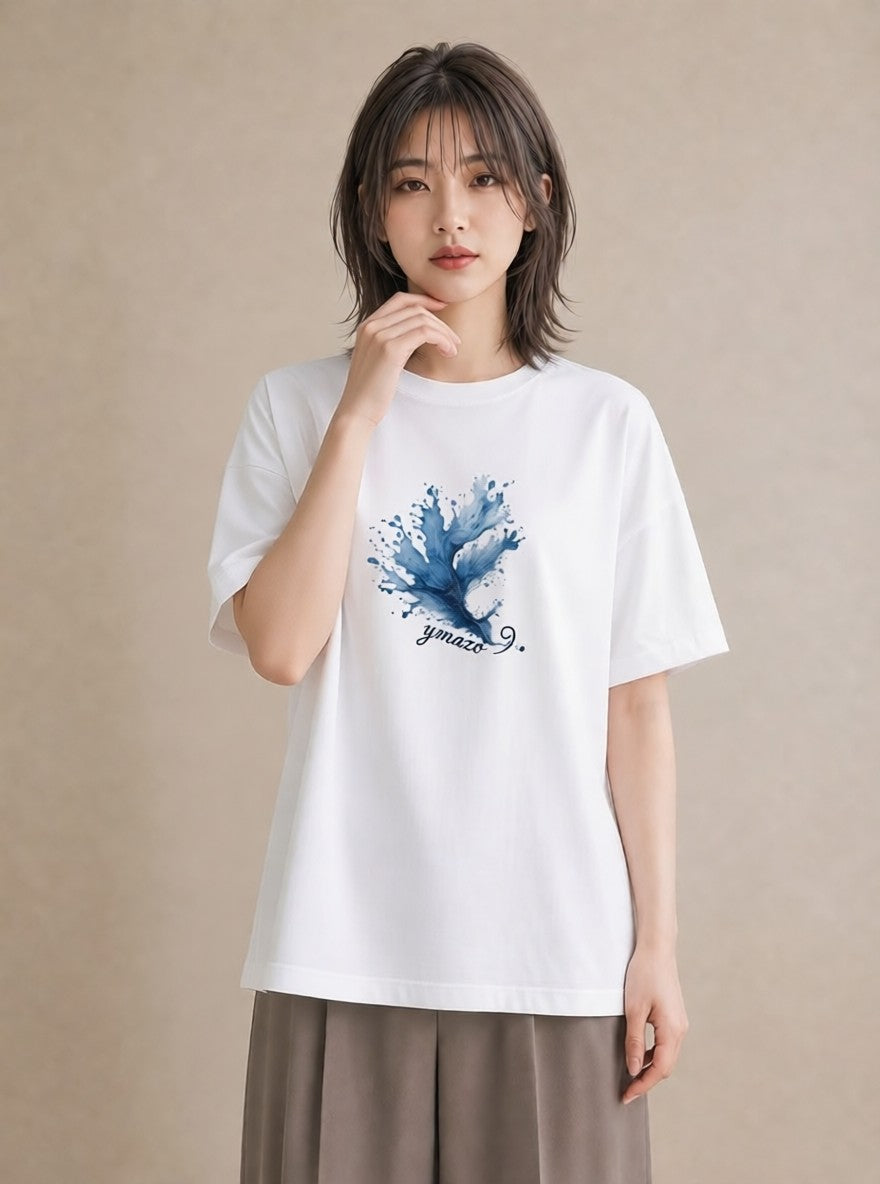 デザインTシャツ レディース 魚座 星空 宇宙 イラスト アート風 カフェ巡り 女子会 白T