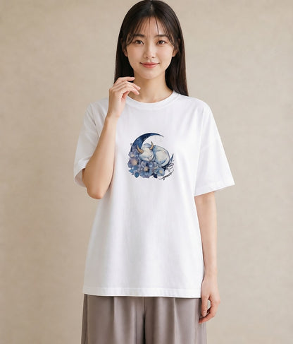 グラフィックTシャツ レディース エキゾチックショートヘア 猫 ねこ イラスト ゆるかわ ルームウェア ギフト 白T