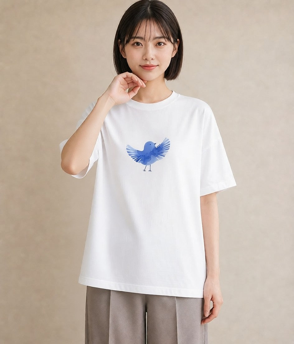 グラフィックTシャツ レディース マメルリハ ペット 動物 イラスト 女子会 お揃い 白T