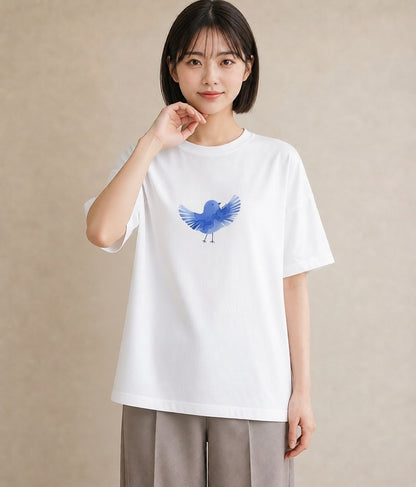 グラフィックTシャツ レディース マメルリハ ペット 動物 イラスト 女子会 お揃い 白T