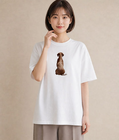 半袖Tシャツ レディース しっぽ 猫 ねこ イラスト シック 普段着 週末コーデ 白T