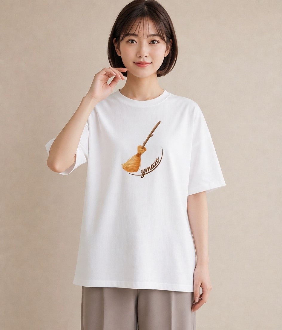 Tシャツ レディース 手鏡 アンティーク レトロ ナチュラル イラスト 個性的 クリスマス 旅行 白T