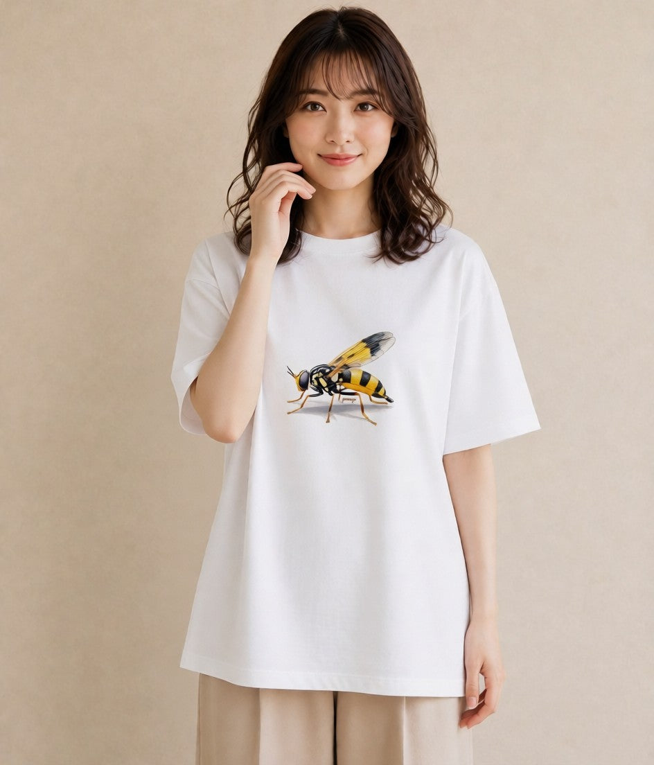 Tシャツ レディース アリ 昆虫 虫 イラスト ミニマル ルームウェア ギフト 白T