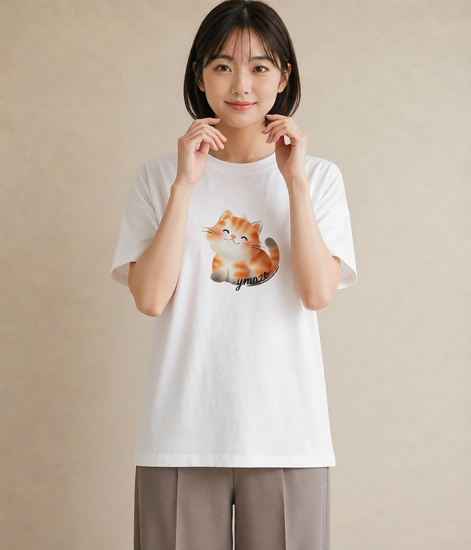 デザインTシャツ レディース とら 動物 アニマル イラスト きれいめ 秋コーデ おしゃれギフト 白T