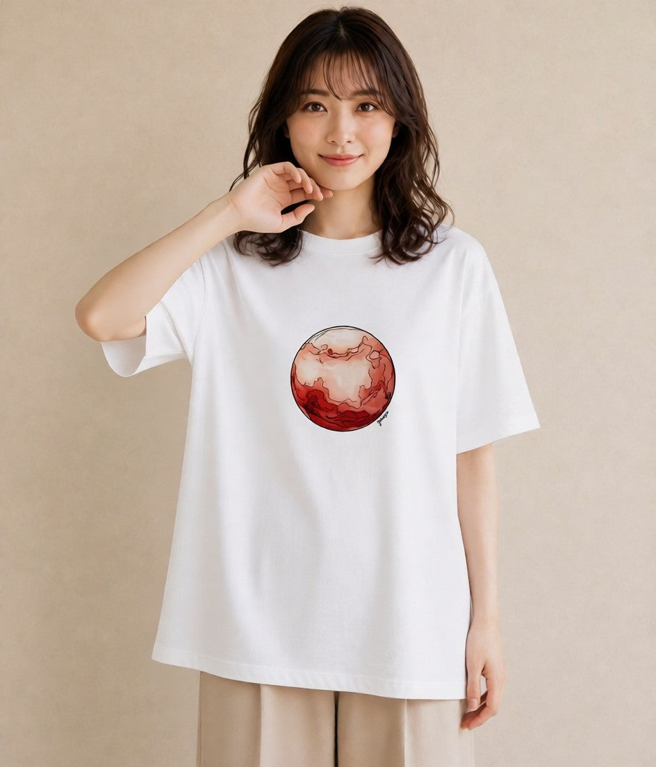 半袖Tシャツ レディース 魚座 星空 宇宙 イラスト ゆるコーデ ホワイトデー 春服 白T