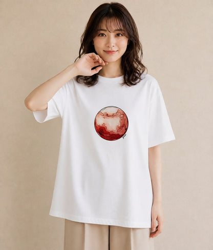 半袖Tシャツ レディース 魚座 星空 宇宙 イラスト ゆるコーデ ホワイトデー 春服 白T
