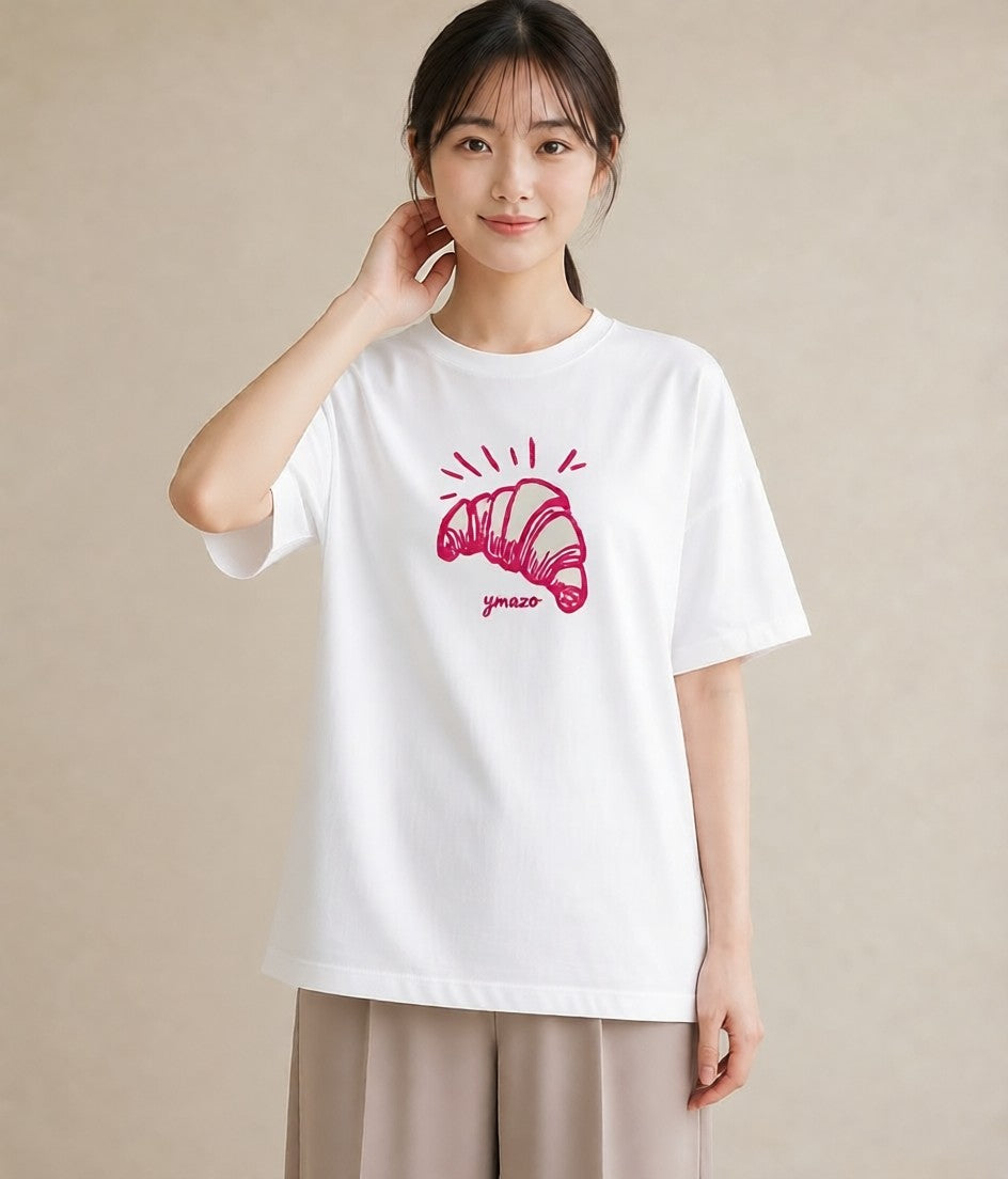 グラフィックTシャツ レディース パン ベーカリー イラスト こなれ感 姉妹 送別ギフト 白T