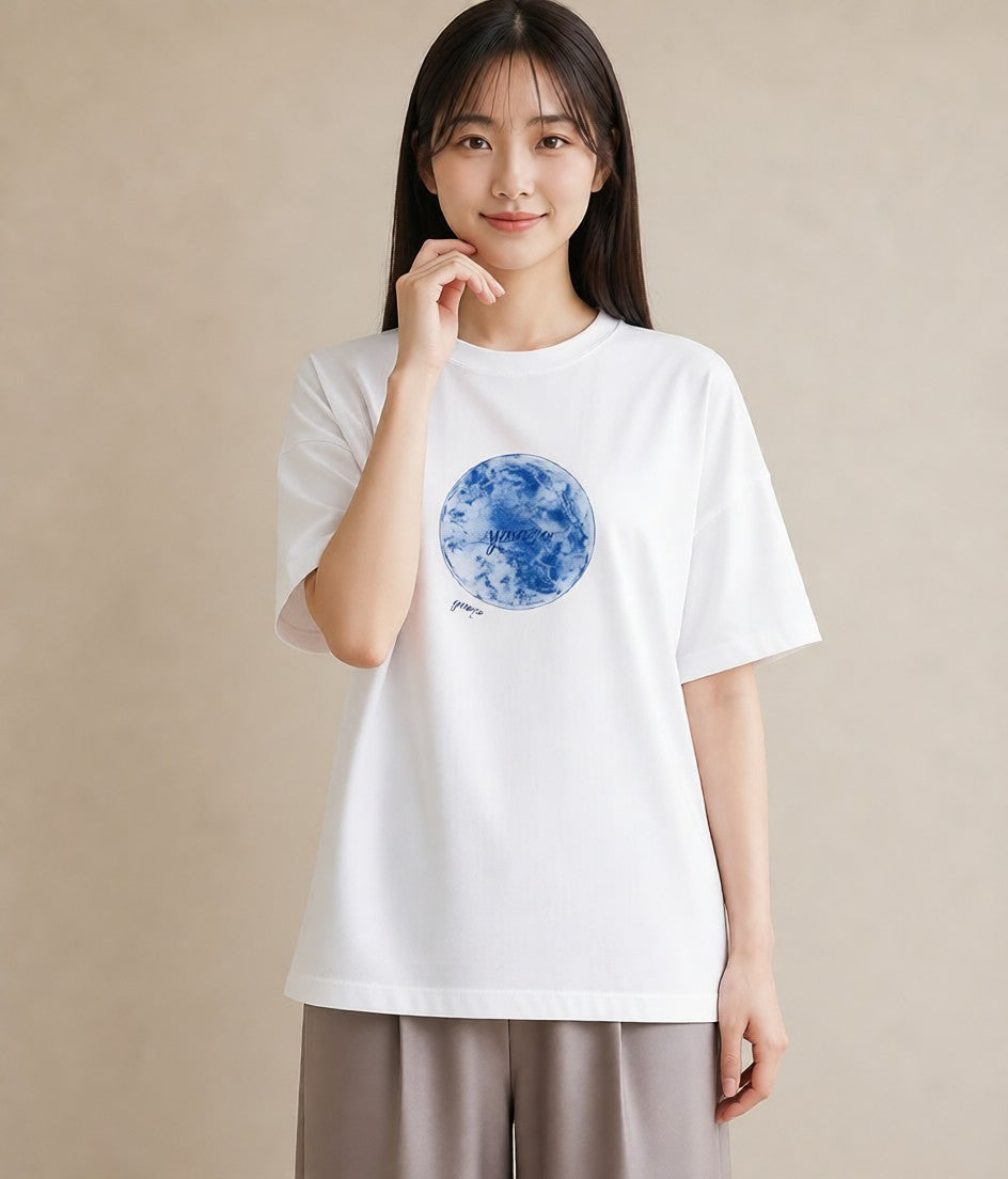 Tシャツ レディース 天秤座 星空 宇宙 イラスト 上品 自分用 ルームウェア 白T