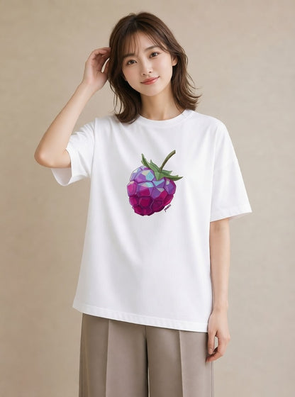 プリントTシャツ レディース 木の実 植物 ボタニカル イラスト ニュアンス 帰省 ラフ 白T