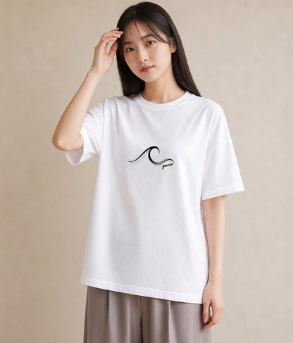 半袖Tシャツ レディース 海 リゾート 夏 イラスト 普段使い 女子会 お揃い 白T