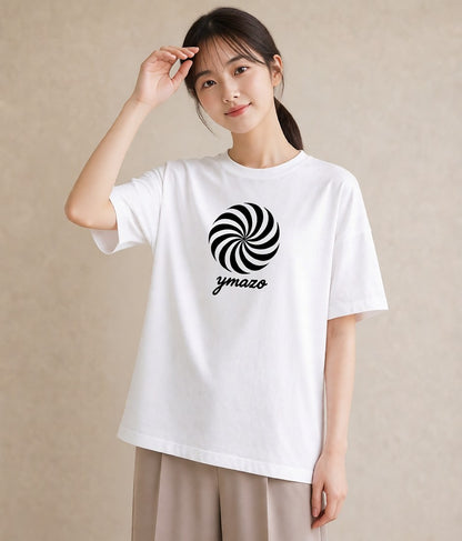 デザインTシャツ レディース 扇子 そよ風 ナチュラル アンティーク イラスト 個性的 女性向けギフト 散歩 白T