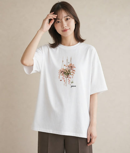 Tシャツ レディース 風鈴 ガラス 夏 ナチュラル アンティーク イラスト 抜け感 休日 ペアコーデ 白T