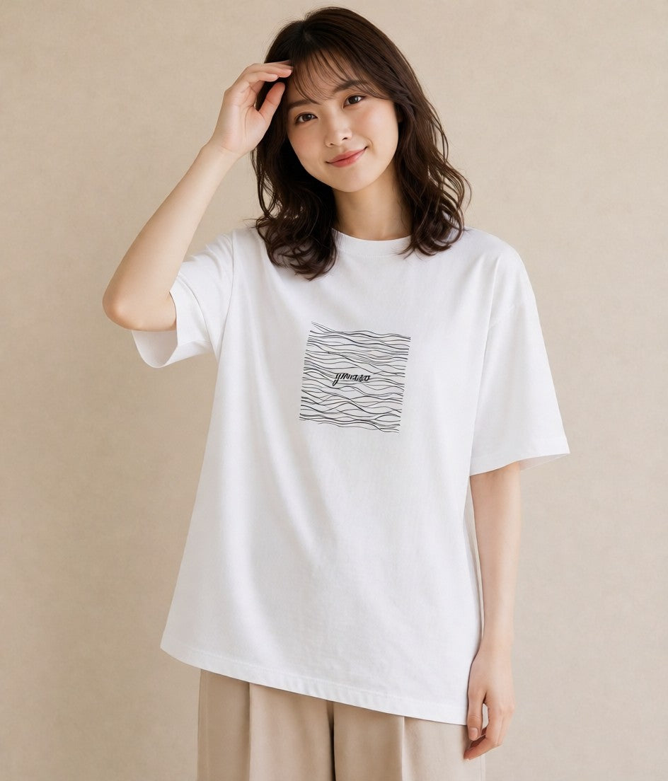 半袖Tシャツ レディース 海 リゾート 夏 イラスト レトロ 旅行 母娘コーデ 白T