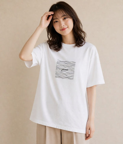 半袖Tシャツ レディース 海 リゾート 夏 イラスト レトロ 旅行 母娘コーデ 白T
