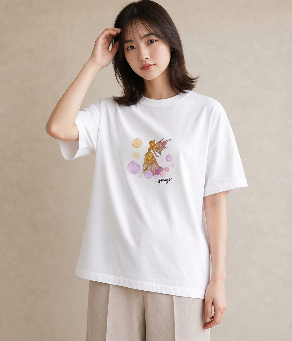 プリントTシャツ レディース 蟹座 星空 宇宙 イラスト 旅行 母娘コーデ 白T