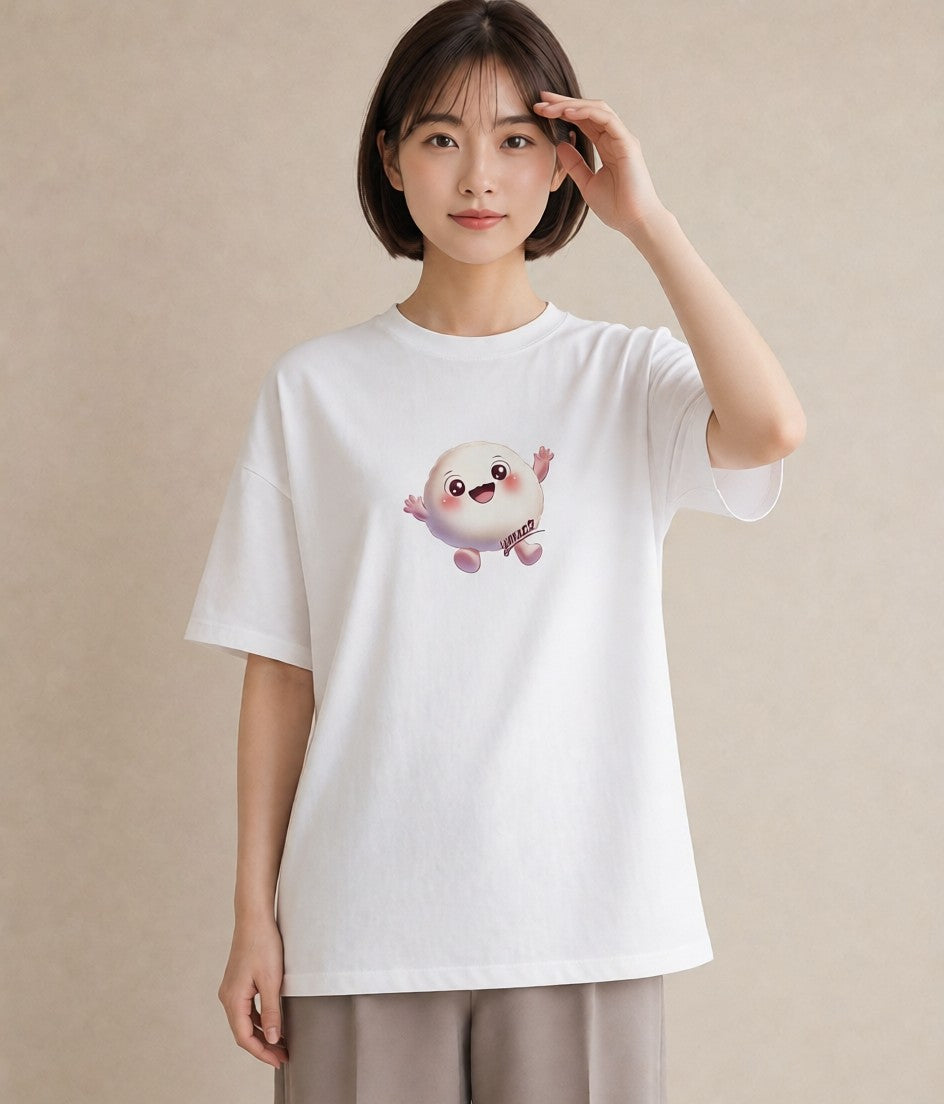 グラフィックTシャツ レディース だんご 食べ物 フード イラスト シック 社会人 女性 白T