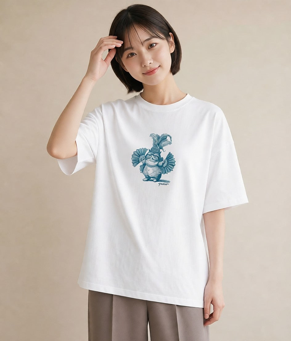 プリントTシャツ レディース エキゾチックショートヘア 猫 ねこ イラスト カフェコーデ ホワイトデー 春服 白T