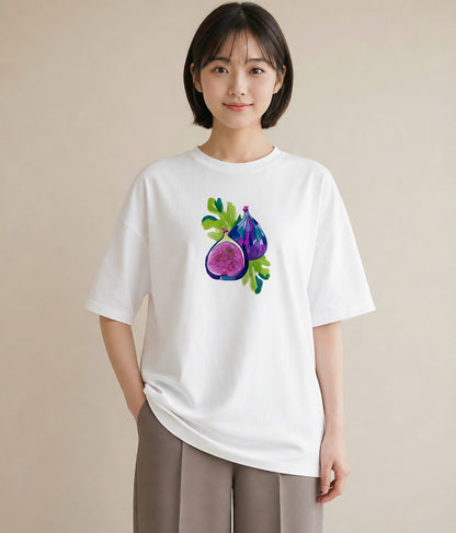 グラフィックTシャツ レディース 木の実 植物 ボタニカル イラスト こなれ感 春コーデ 姉妹 白T