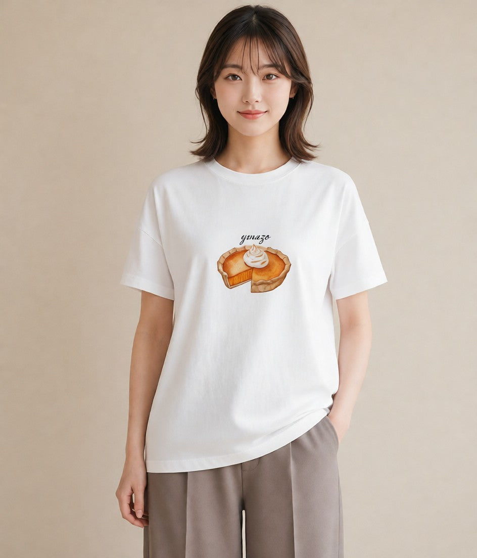 プリントTシャツ レディース クロワッサン 食べ物 フード イラスト ボタニカル 秋コーデ おしゃれギフト 白T
