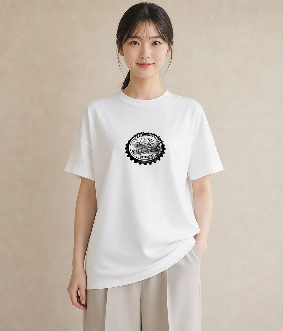 Tシャツ レディース 旅 トラベル スタンプ イラスト ゆるコーデ 旅行 母娘コーデ 白T