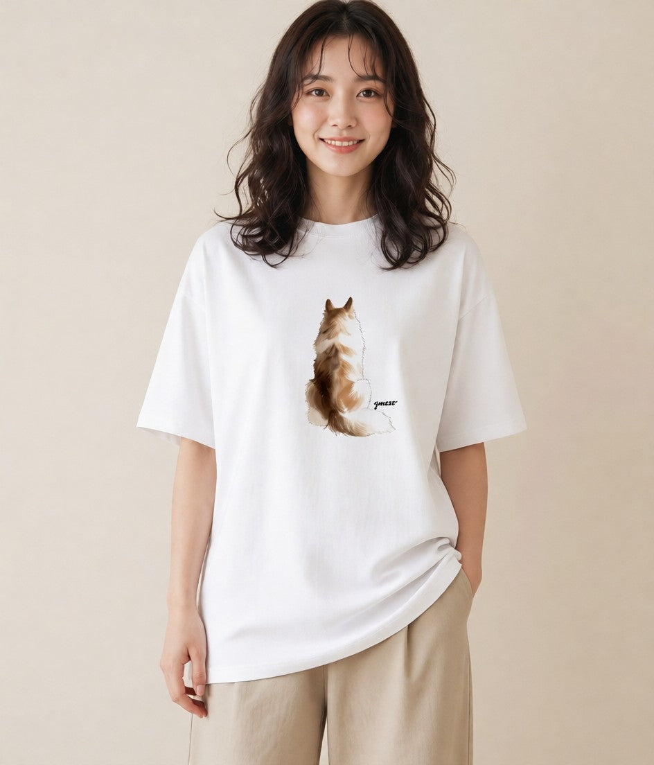 Tシャツ レディース 愛犬 犬 いぬ イラスト こなれ感 ギフト 母の日 白T