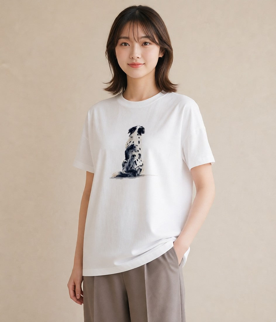 プリントTシャツ レディース 子犬 犬 いぬ イラスト 普段使い 母の日 ビーチ 白T