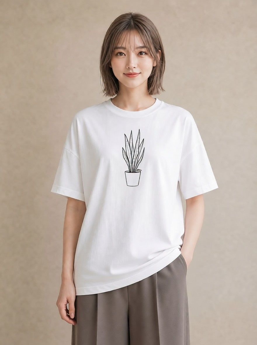 Tシャツ レディース 夕暮れ バルコニー 夕焼け ナチュラル アンティーク イラスト ユニーク 友達ギフト 部屋着 白T