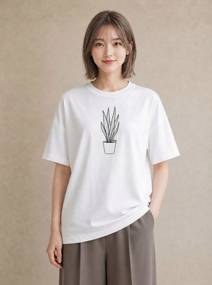 Tシャツ レディース 夕暮れ バルコニー 夕焼け ナチュラル アンティーク イラスト ユニーク 友達ギフト 部屋着 白T