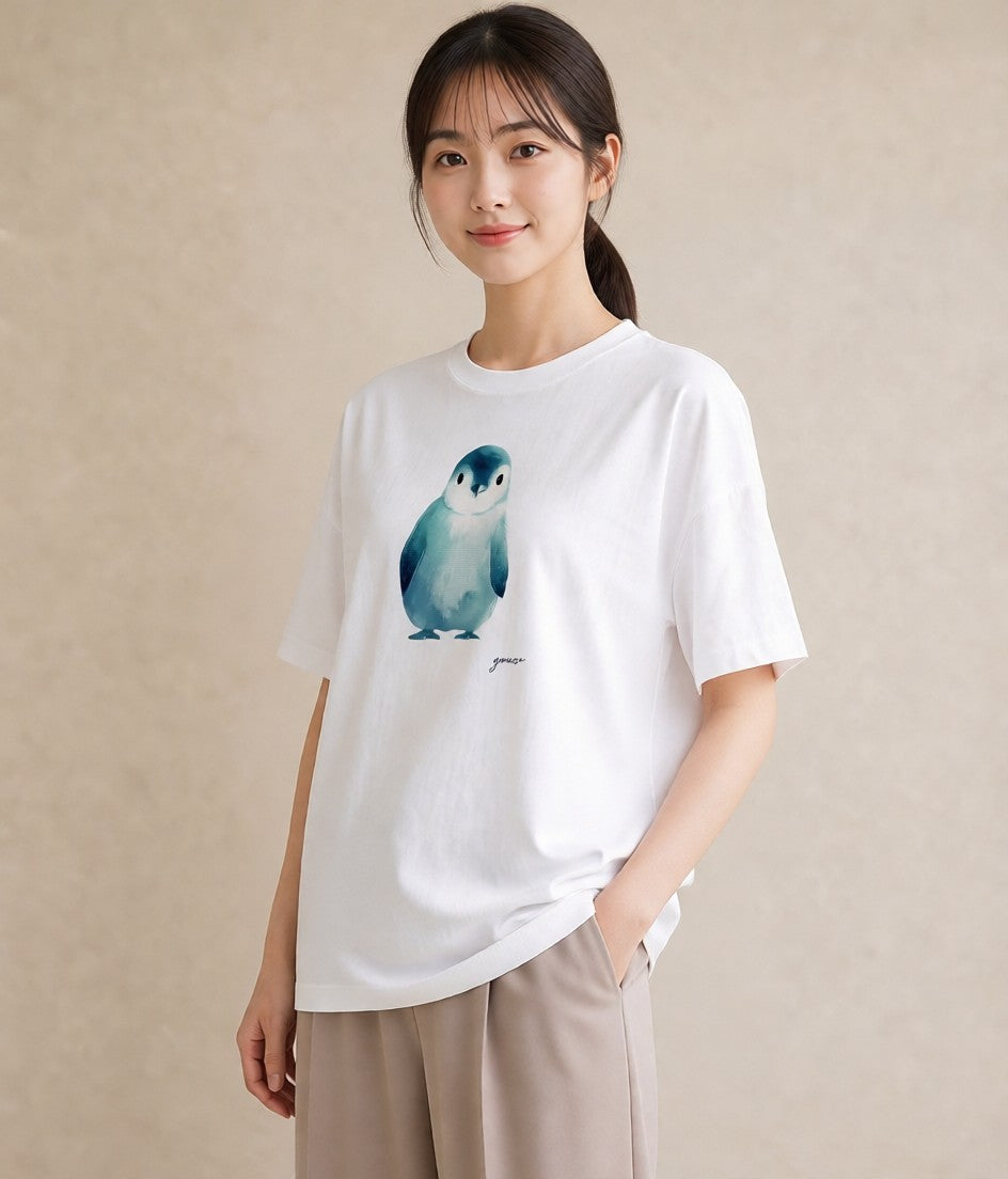 Tシャツ レディース 桜文鳥 ペット 動物 イラスト 抜け感 休日 ペアコーデ 白T