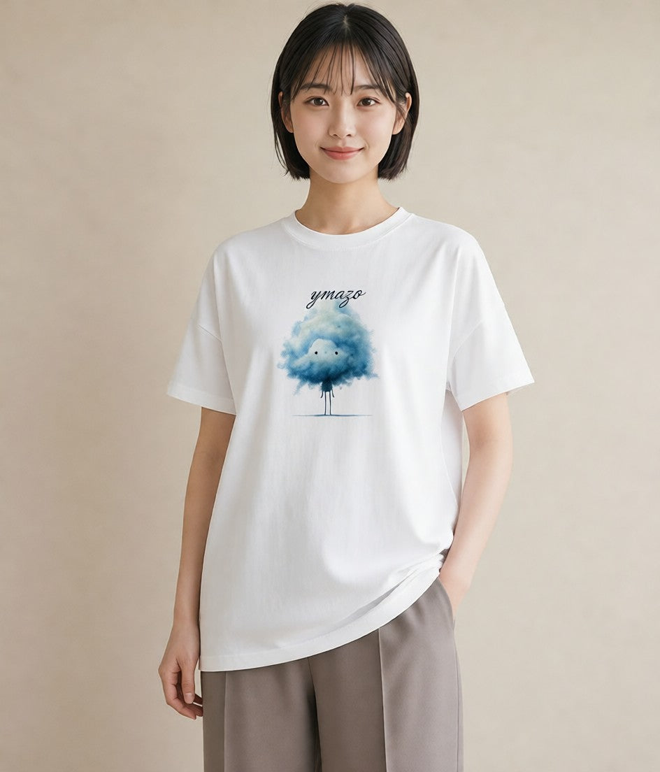 Tシャツ レディース 雲 星空 宇宙 イラスト ギフト 母の日 白T