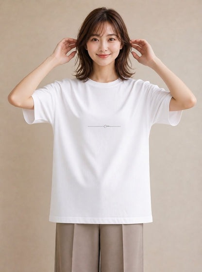 プリントTシャツ レディース 幾何学 ミニマル ジオメトリック イラスト 可愛い カフェ巡り 女子会 白T