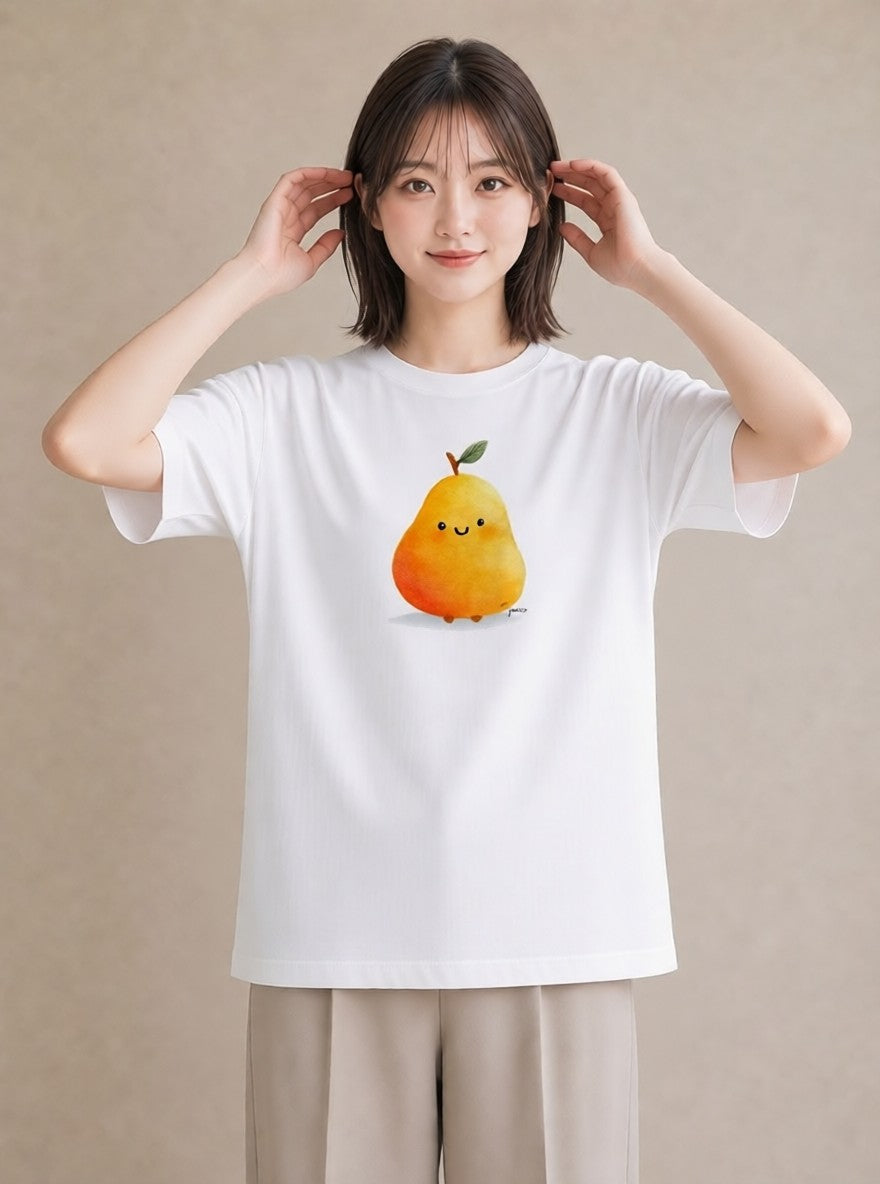 グラフィックTシャツ レディース アボカド 食べ物 フード イラスト ゆるかわ 敬老の日 ホワイトデー 白T