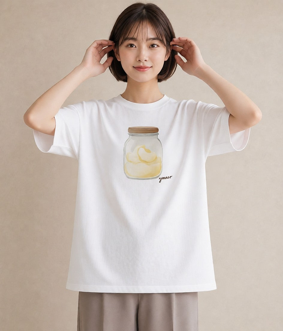 半袖Tシャツ レディース クリームソーダ 食べ物 フード イラスト こなれ感 通学 誕生日プレゼント 白T